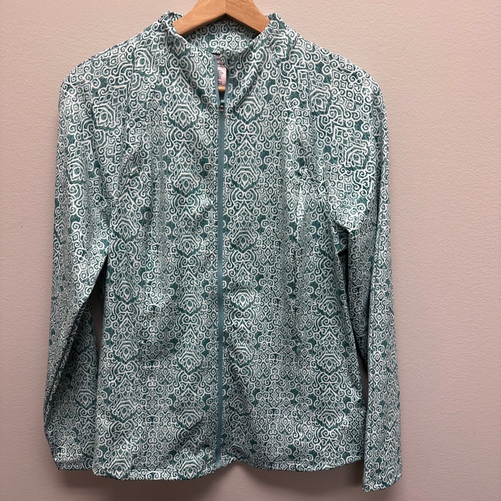 Tommy Bahama Everyday Active Womens Large Zip Up Jacket‎ Floral Print UPF 50 NWT - Picture 2 of 7